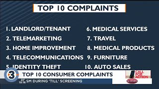 These are the top 10 kinds of consumer complaints in Wisconsin
