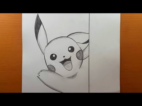 Como desenhar Pikachu, desenhos fáceis para iniciantes passo a passo || Lápis de desenho Pikachu