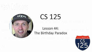 CS 125 Fall 2020 Lesson 44: The Birthday Paradox