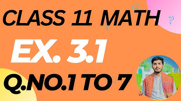 11Th Class Math Chapter 3 Matrices And Determinants || Exercise 3.1 Q.No. 1 To 7
