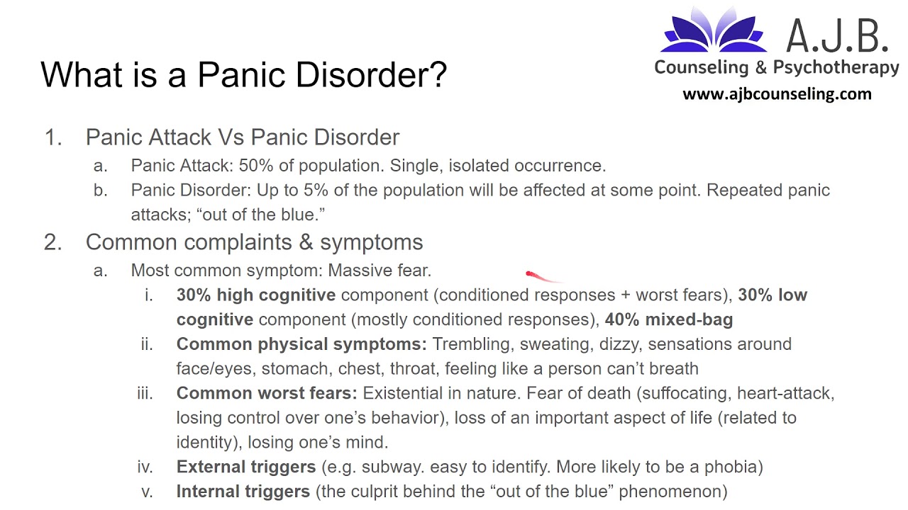 Treatment Overview Panic Disorder & Panic Attacks YouTube