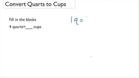 Convert Quarts to Cups