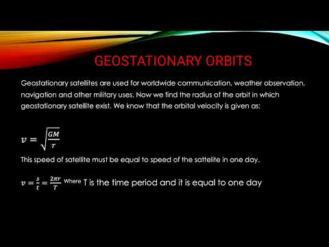 Geostationary orbits