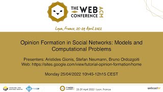 T16: Opinion Formation in Social Networks: Models and Computational Problems