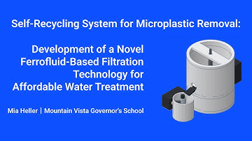 Self-Recycling System for Microplastic Removal (ENEV053)┃ISEF 2025