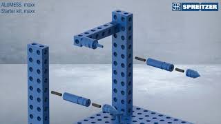 ALUMESS.maxx Spannsystem für Koordinatenmessmaschinen | Fixturing system for CMMs - mounting example