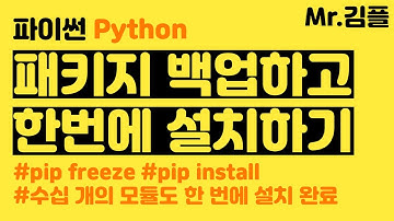 파이썬 패키지 백업하고 한번에 설치하는 방법