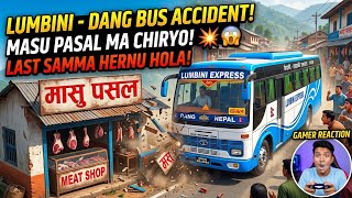 ​LUMBINI TO DANG BUS ACCIDENT! 😱 Masu Pasal Ma Bus Chiryo! | Bus Simulator Nepal #crash.  screenshot 1