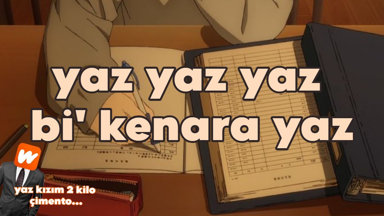 Edebi eser yazıyoruz çetle birlikte tabikisi