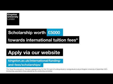 Kingston University International Scholarship | September 2021