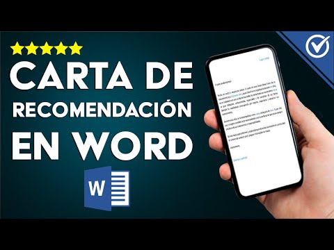 Cómo Hago una Carta de Recomendación Personal en Word - Paso a paso