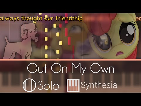 Out On My Own |SOLO PIANO TUTORIAL w/ LYRICS|-- Synthesia HD