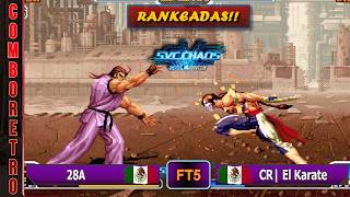 [World TOPs SNK vs CAPCOM Chaos] 28A vs CR| El Karate 🕹️ gameplay - retas online