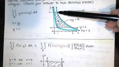 Problem 14.8.022 - Use a change of variables to evaluate the integral. (Jacobian) - Calc III HW Help