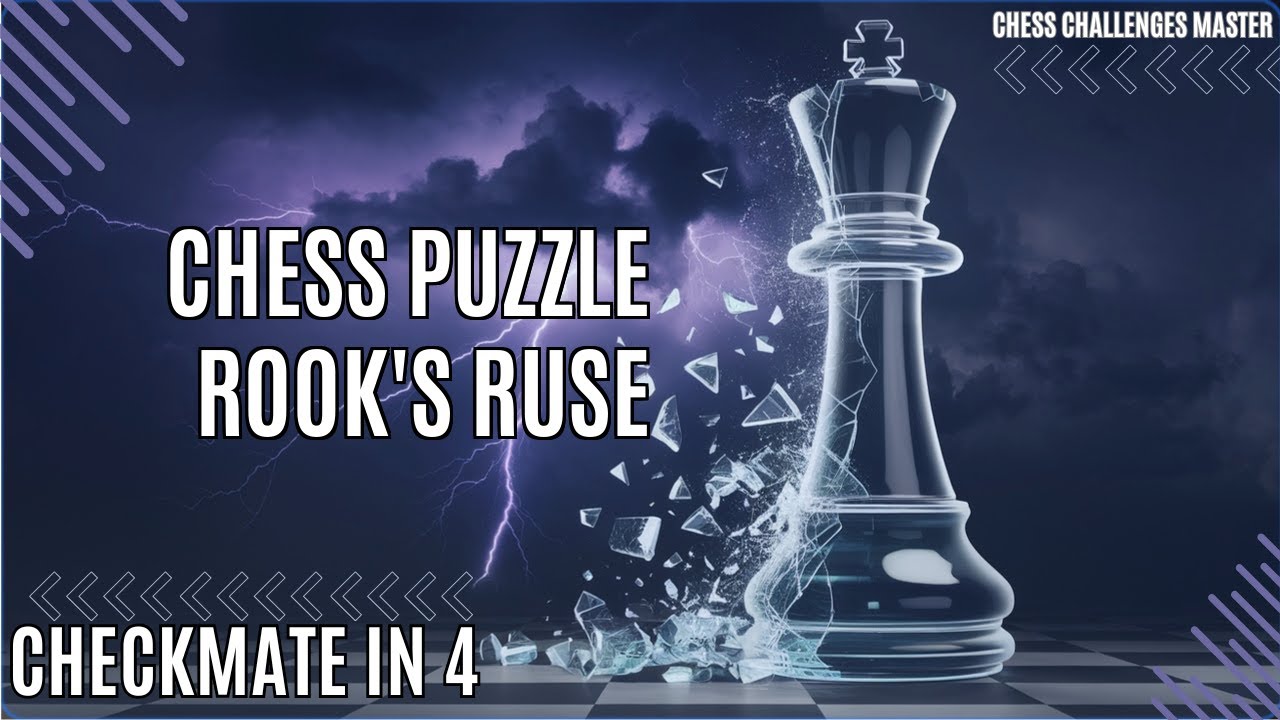 Chess puzzle - Checkmate in 4 - Rook's Ruse - YouTube
