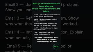 How to Write Your First Email Sequence in One Afternoon (5 Emails)