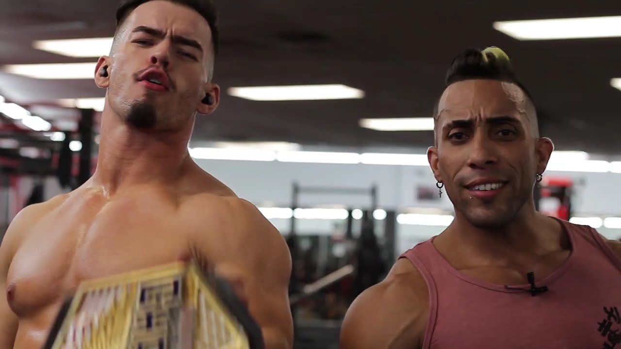 Working out with WWE superstars Austin Theory (MITB)