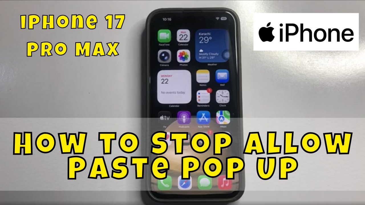 How to Stop Allow Paste Pop Up on iPhone 17 Pro Max - YouTube