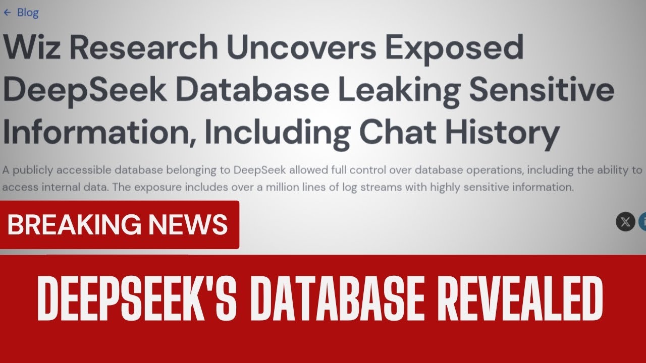 DeepSeek’s Sensitive Data Exposed | Over 1 Million Logs Leaked - YouTube