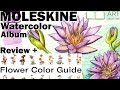 Moleskine Art Collection Watercolor Album Sketchbook Review, Flower Color Guide Book, Art Block Tips