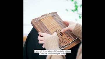 Embark on a journey of musical discovery with the Hluru Creative Wooden Lyre Harp!