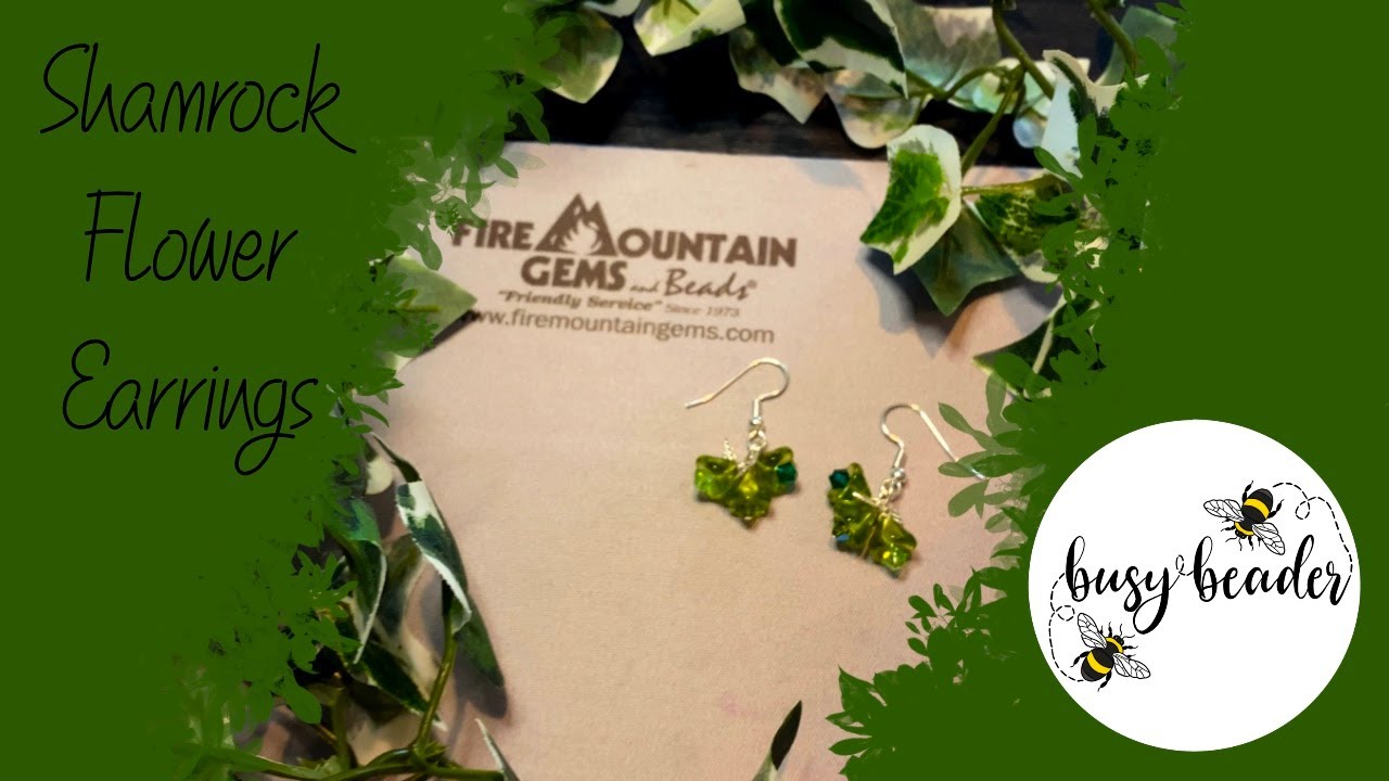 Shamrock Flower Earrings for Saint Patricks Day!