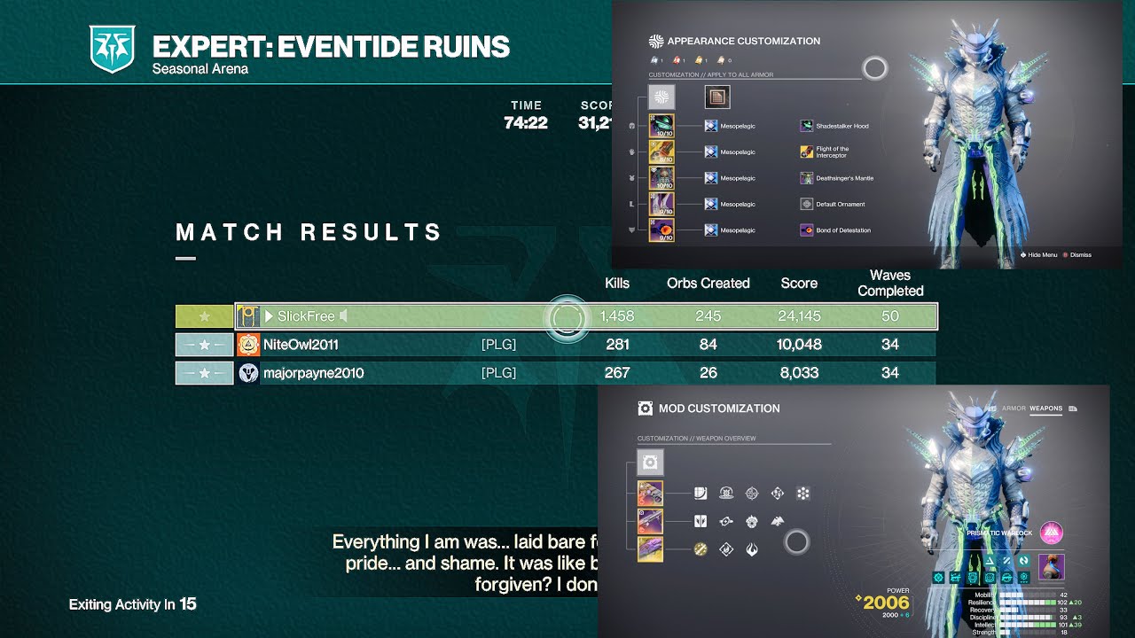 Destiny 2 Revenant Expert Onslaught Salvation 50 wave Clears BTA Build ...