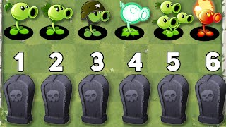 PvZ 2 Challengen - Every Plant Power Up VS 7 Grave Stones