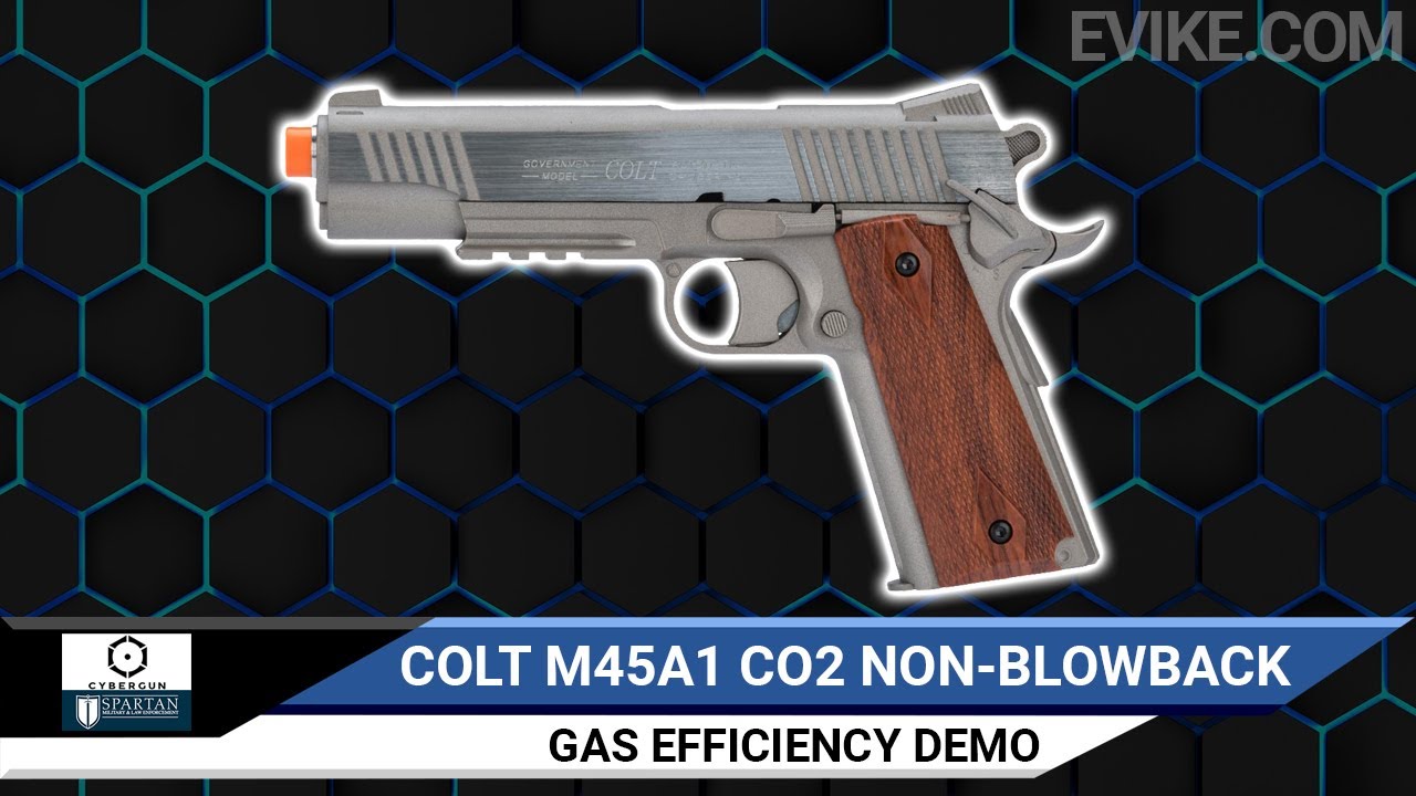 Colt M45A1 CO2 Powered Non Blowback Airsoft High Power Gas Pistol - Gas Efficiency Demo