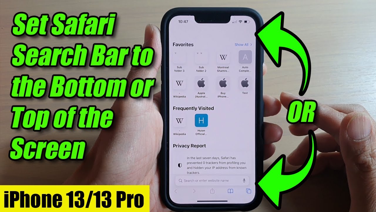 iphone safari search bar to top