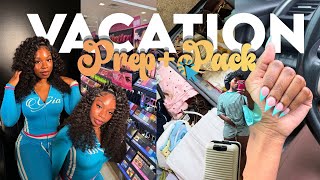 VACATION MAINTENANCE VLOG🏝️| prep & pack with me for florida! hair, nails, brows, outfits & more