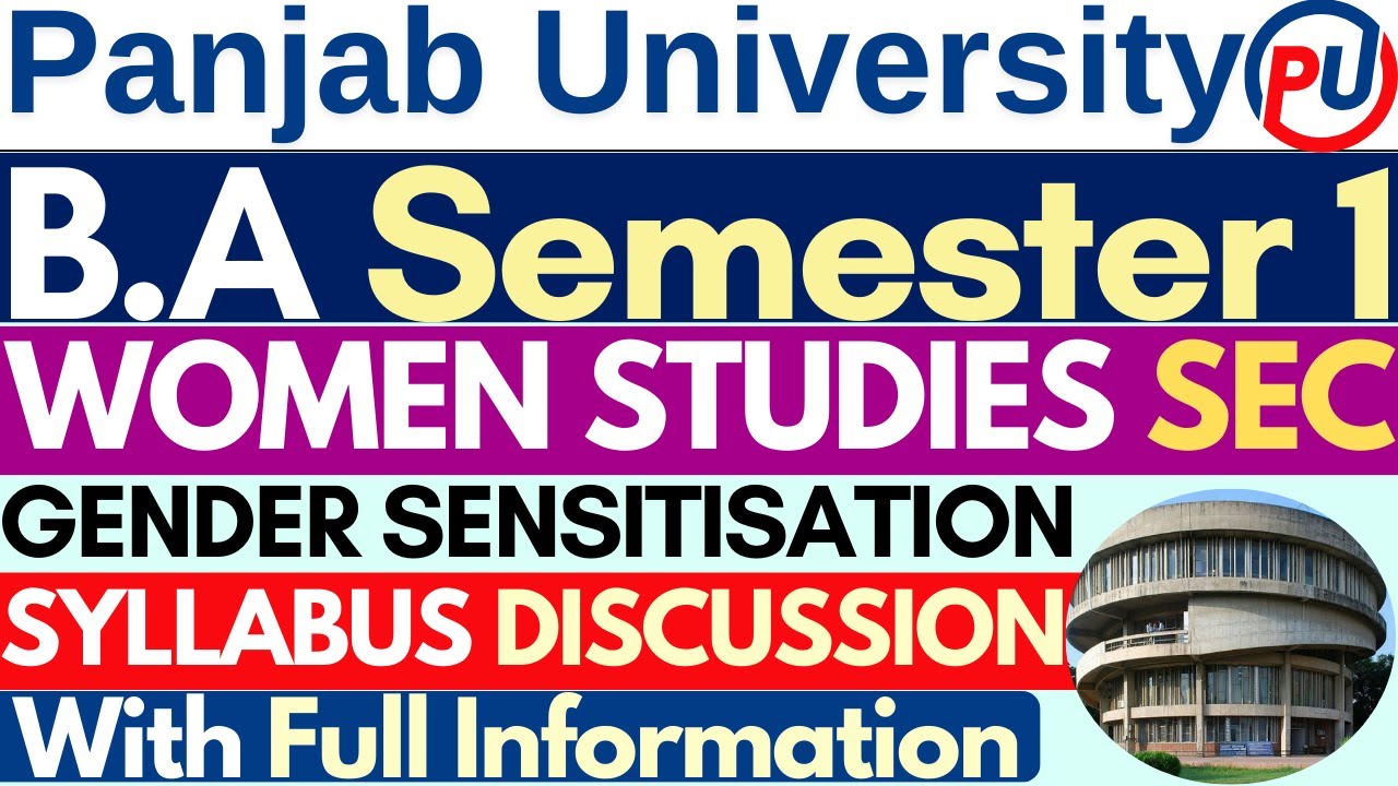 Gender Sensitisation | BA Sem 1 Women Studies |  Women Studies BA 1st Semester | Panjab University