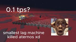 Crashed Aternos With SMALLEST LAG MACHINE | minecraft