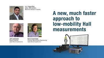 Lake Shore Cryotronics presents Hall Measurement Webinar with Jeff Lindemuth and Kevin Carmichael