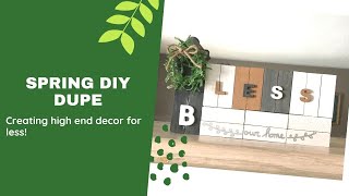 High End Farmhouse Inspired Dollar Tree Home Decor Dupe