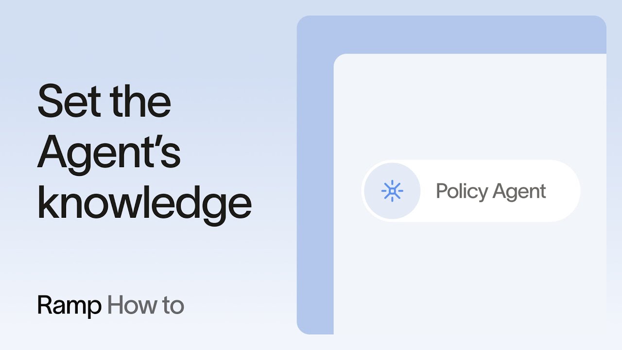 Set up and train the Policy Agent's knowledge base - YouTube