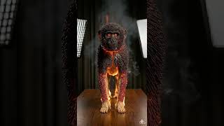 The Wild Force: Wolf, Horse &amp; Monkey Matchstick Art 🔥🐺🐎🐒 #shorts