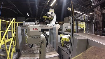 Automated cell to drill sand cores for cilynder heads - Iruña Automation