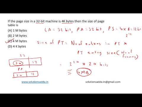ISRO 2011 | OS | PAGE TABLE | PAGE SIZE| ISRO TEST SERIES | SOLUTIONS ADDA | EXPLAINED BY ISRO AIR-1