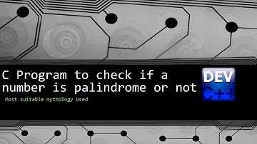 C Program to check if a number is palindrome or not