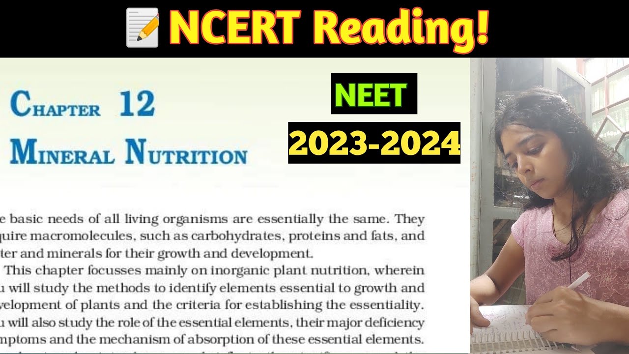 Mineral Nutrition NCERT Class 11 Reading NEET Biology Audiobook Hidden StrateG