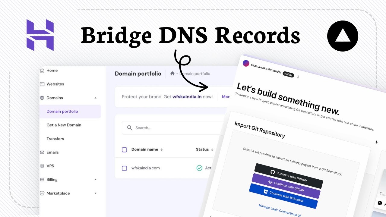 How to connect Hostinger domain to Vercel (Deploy Sync)