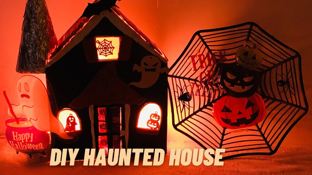 HAUNTED HOUSE DIY/Haunted Halloween Challenge - YouTube