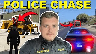 Crazy Guy RUNS from POLICE After DESTROYING Volleyball Court! | Real Cop Plays GTA V RP
