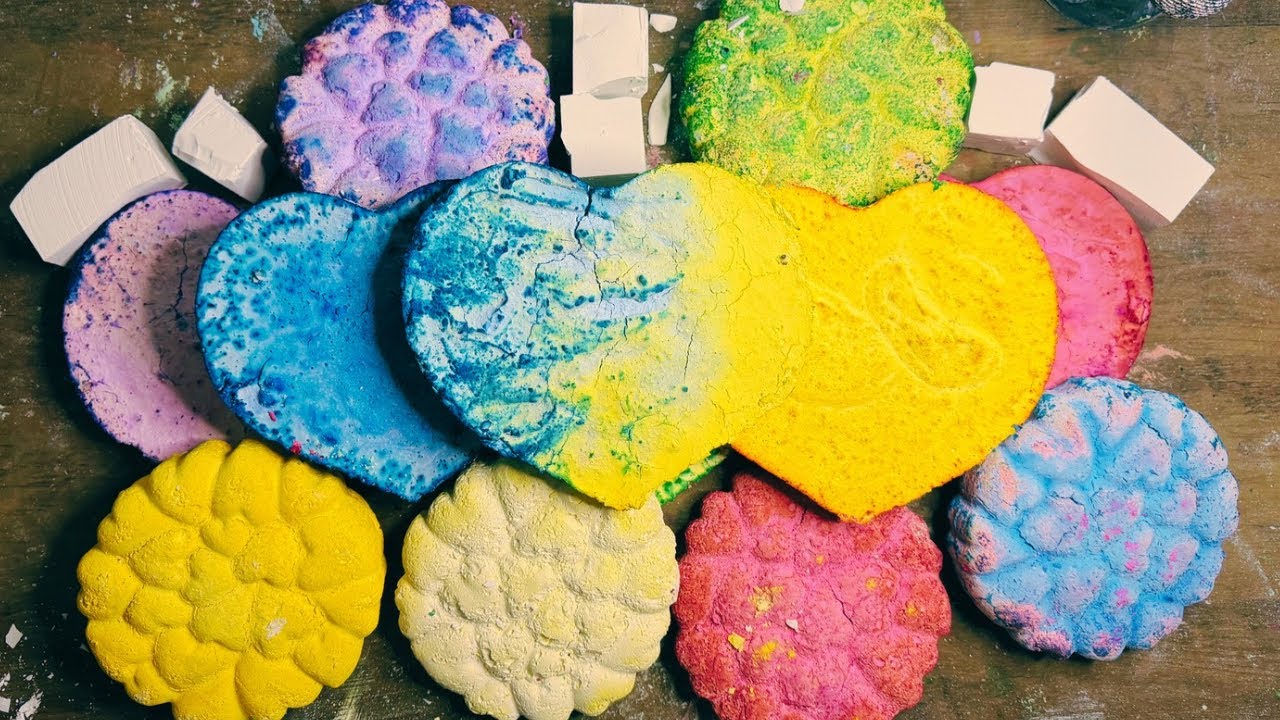 SOFT Colorful Hearts & Fresh Chalk w/ @crushwithmuthaasmr 🌈✨ | #oddlysatisfying | Gym Chalk ASMR 