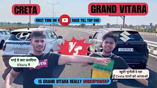 Grand Vitara vs Creta Drag Race | Most Demanding Drag Race | Race till Top End | Most Detailed Video