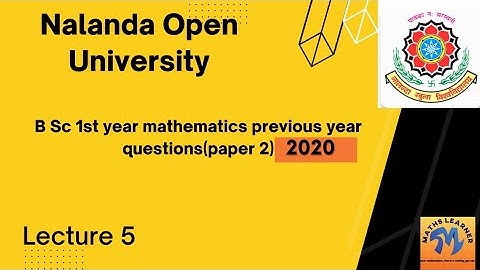 NOU BSc Mathematics previous year questions (paper 2)