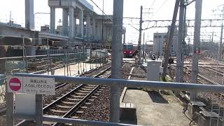 名鉄3500系急行弥富ゆき　知立駅5番線入線