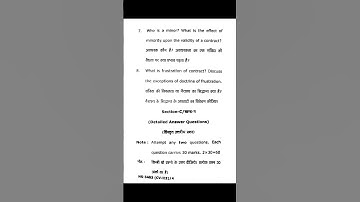 Ballb 3rd semester || Question paper || Contract - 1|| Dec - 2021 #exam #law # CCS University