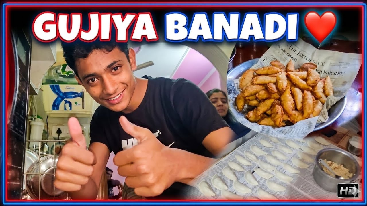 Aaj finally Gujiya bana di sabne mil ke 🫶❤️.Taiji ne bhi banadi 🤤